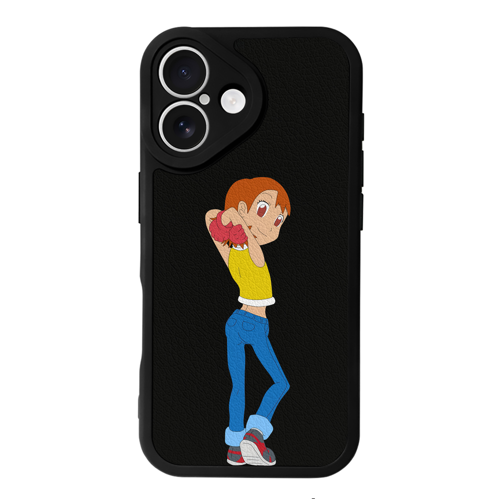 （画像用） Digimon デジタルモンスター/デジモン 【iPhone 16シリーズ対応】シリコンスマホケース（レザー調） 材質：シリコン